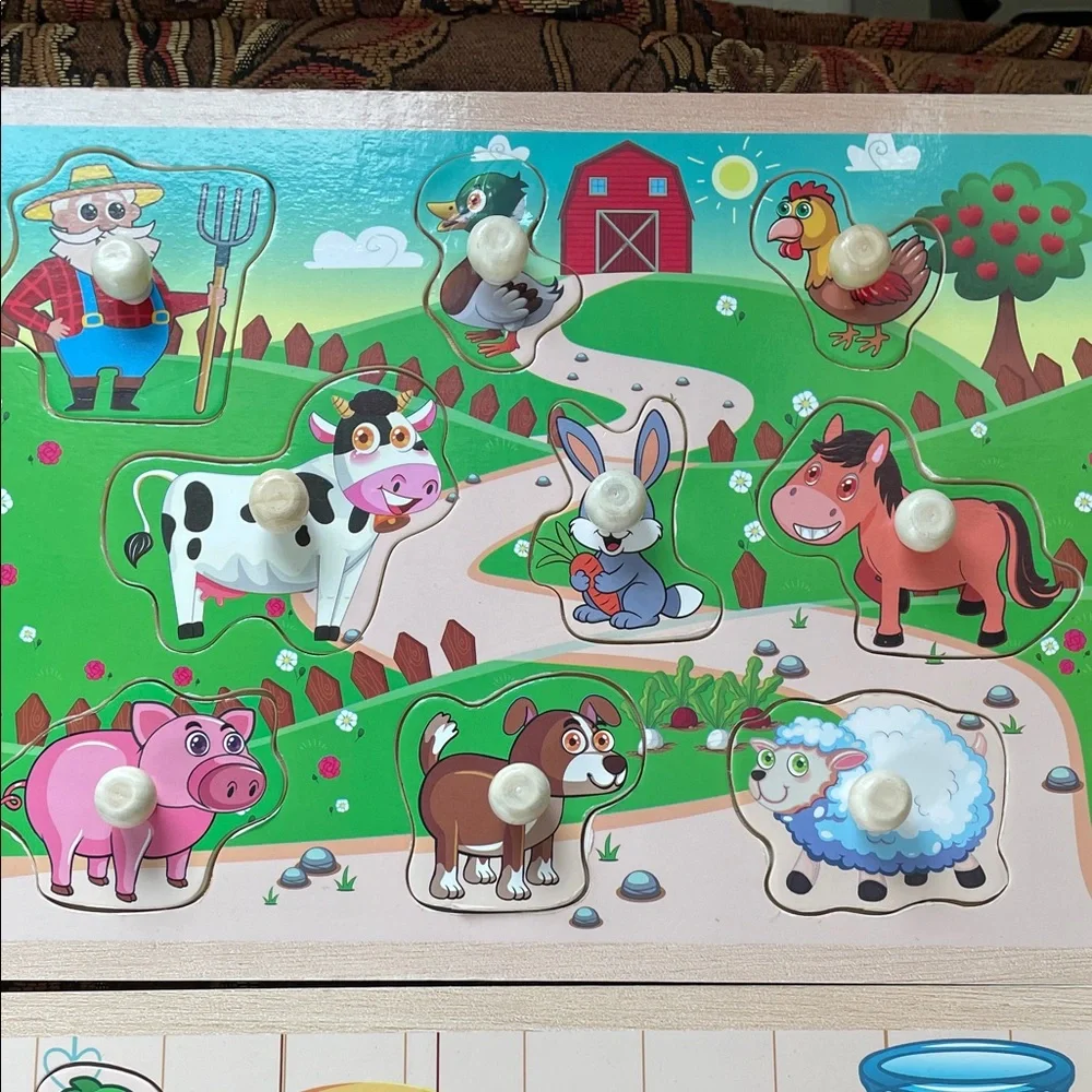 Colorful Animal Puzzle Set of 3